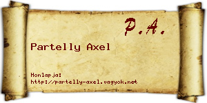 Partelly Axel névjegykártya